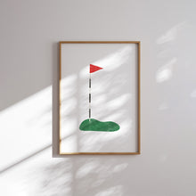 Load image into Gallery viewer, Watercolor Green golf master theme set of 6 art print 07-33401