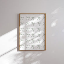 Load image into Gallery viewer, Watercolor Sage Green coquette set of 6 nursery art print 07-321