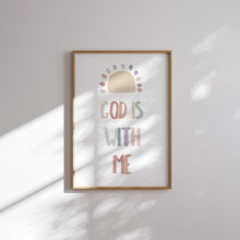 Load image into Gallery viewer, Watercolor boho pastel rainbow Christian kids bible verse art print 07-26602