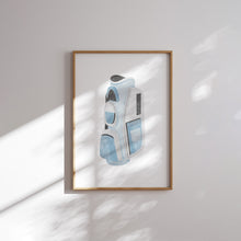 Load image into Gallery viewer, Blue watercolor golf set of 6 art print 07-27104