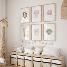 Load image into Gallery viewer, watercolor pink baseball art print (Choose your print) 07-31401