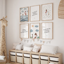 Load image into Gallery viewer, Watercolor Christian kids Jesus art print set of 6 07-268