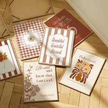 Load image into Gallery viewer, Fall Thanksgiving Christian Bible Verse Wall Art Set of 6 art prints 02-328