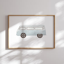 Load image into Gallery viewer, Blue transportation art print 07-248