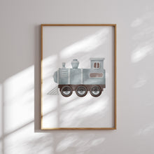 Load image into Gallery viewer, Blue transportation art print 07-248