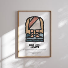 Load image into Gallery viewer, Set of 8 boho Miracle of Jesus art prints 07-217