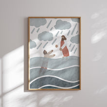 Load image into Gallery viewer, Set of 8 boho Christian kids Jesus bible scene art prints 07-298