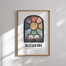 Load image into Gallery viewer, Set of 8 boho Christian kids the beatitudes prints 07-344