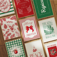 Load image into Gallery viewer, Red Green Christian Christmas Wall Art Print (Choose your print) 13-222