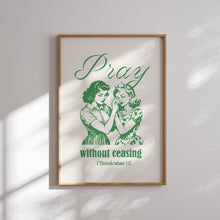 Load image into Gallery viewer, Retro set of 9 blue cowgirl Christian bible verse wall art 02-324