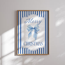 Load image into Gallery viewer, Blue Christian Christmas Wall Art Print (Choose your print) 13-224