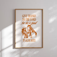 Load image into Gallery viewer, Fall Western Cowgirl Thanksgiving Bible Verse Wall Art Set 02-327 (Choose your print)