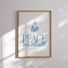 Load image into Gallery viewer, Blue Christian Christmas Wall Art Print (Choose your print) 13-224