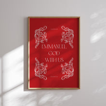 Load image into Gallery viewer, Red Green Christian Christmas Wall Art Print (Choose your print) 13-222