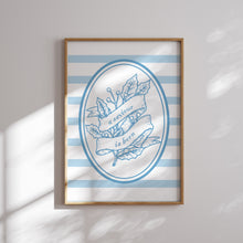 Load image into Gallery viewer, Blue Christian Christmas Wall Art Print (Choose your print) 13-224