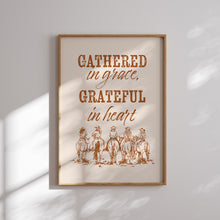 Load image into Gallery viewer, Fall Western Cowgirl Thanksgiving Bible Verse Wall Art Set 02-327