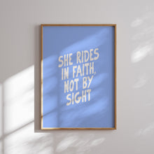 Load image into Gallery viewer, Retro set of 9 blue cowgirl Christian bible verse wall art 02-324