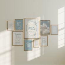 Load image into Gallery viewer, Light blue bible verse wall art print