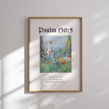 Load image into Gallery viewer, Girly pink blue aesthetic Christian bible verse wall art print