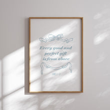 Load image into Gallery viewer, Light blue bible verse wall art print