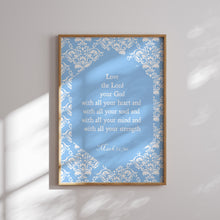 Load image into Gallery viewer, Aesthetic modern blue bible verse wall art print