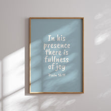 Load image into Gallery viewer, Light blue bible verse wall art print