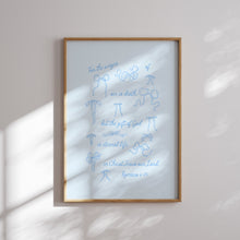 Load image into Gallery viewer, Aesthetic modern blue bible verse wall art print