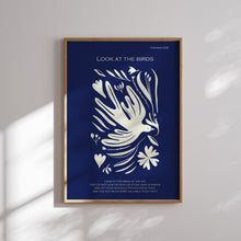 Load image into Gallery viewer, Blue bible verse wall art print