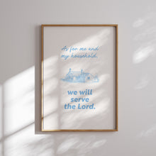 Load image into Gallery viewer, Girly pink blue aesthetic Christian bible verse wall art print