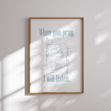 Load image into Gallery viewer, Light blue bible verse wall art print