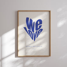 Load image into Gallery viewer, Blue bible verse wall art print