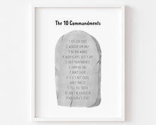 Load image into Gallery viewer, set of 9 Christian kids educational art print 07-237