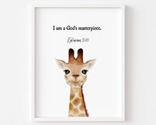 Load image into Gallery viewer, set of 9 baby animal bible verse art prints 07-16305
