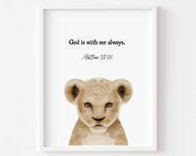 Load image into Gallery viewer, set of 9 baby animal bible verse art prints 07-16305