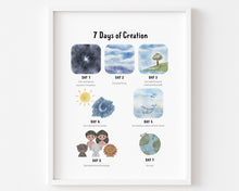 Load image into Gallery viewer, set of 9 Christian kids educational art print 07-237