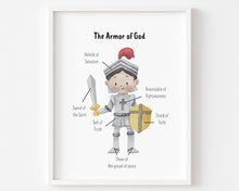 Load image into Gallery viewer, set of 9 Christian kids educational art print 07-237