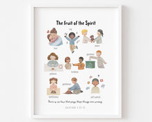 Load image into Gallery viewer, set of 9 Christian kids educational art print 07-237