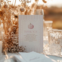 Load image into Gallery viewer, 2019 pink pumpkin baby shower party invitation mini set