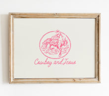 Load image into Gallery viewer, Pink Cowgirl Western Christian bible verse gallery wall art prints