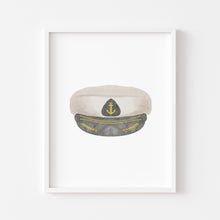 Load image into Gallery viewer, Watercolor Marine Corps Officer Hat Art Print 07-256
