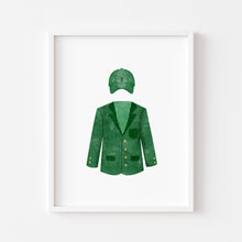 Load image into Gallery viewer, Watercolor green golf master theme art print  (choose your print) 07-33403
