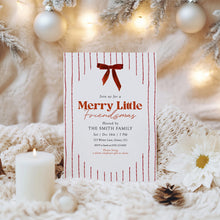 Load image into Gallery viewer, 2033 Merry Little Friendsmas Party Invite, Editable Christmas Holiday Template, Digital Download

