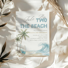 Load image into Gallery viewer, Take Me to the Beach Birthday Invitation Editable Coastal Surf B-Day Party Invite Template 0338
