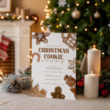 Load image into Gallery viewer, 2033 Christmas Cookie Exchange Invite, Kids Christmas Baking Party, Winter Holiday Digital download
