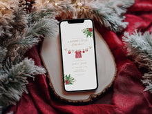 Load image into Gallery viewer, 2029 Winter Christmas Baby Shower Invitation: Editable Holiday Invite (Digital Download)
