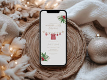 Load image into Gallery viewer, 2029 Winter Christmas Baby Shower Invitation: Editable Holiday Invite (Digital Download)
