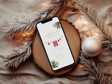 Load image into Gallery viewer, 2029 Winter Christmas Baby Shower Invitation: Editable Holiday Invite (Digital Download)
