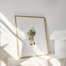 Load image into Gallery viewer, Sports teddy bear art print ( Choose your print ) 07-340
