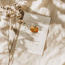 Load image into Gallery viewer, 2019 hello pumpkin baby shower invitation template
