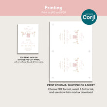 Load image into Gallery viewer, Pink Baby Shower Girl Invitation Bundle | Watercolor Minimal Design | Thank You Cards &amp; Baby Raffle 2031
